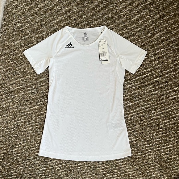 Adidas Quickset Jersey Fitted Short Sleeve Tee NWT - Picture 3 of 5